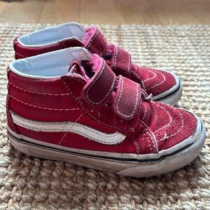 Red Vans Sk8-Mid Reissue Toddler Size 10.5
